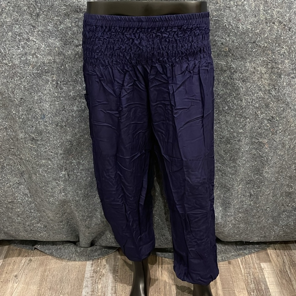 NEW LOFBAZ Women XL Palazzo Wide Leg Pants Flowy Lounge High Waist Trouser Pants